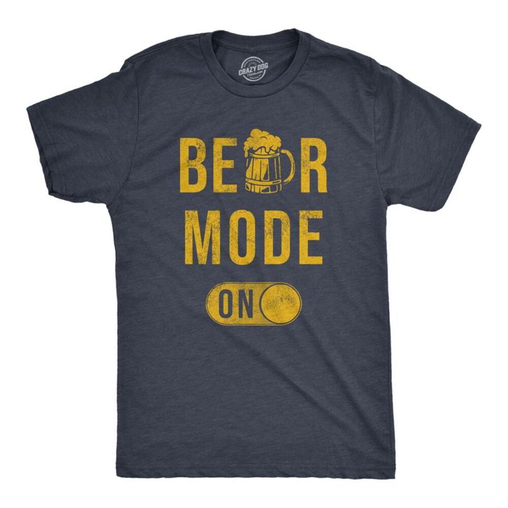 Mens Beer Mode On T Shirt Funny Drinking Partying Lager Ale Lovers Joke Tee for
